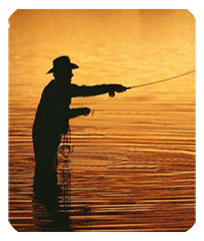 DF35-321-BZ Gone Fishing Bronze Man